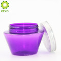 Luxury purple body lotion hair care sleep mask double wall plastic jar for cosmetics